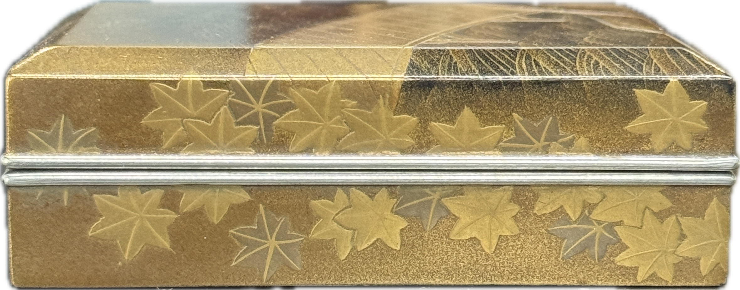 Yanagibashi Momiji Makie Rectangular Incense Box