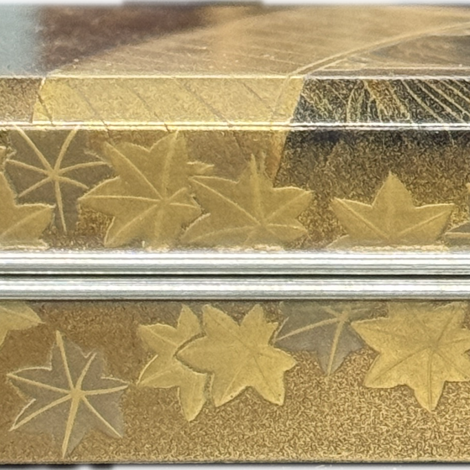 Yanagibashi Momiji Makie Rectangular Incense Box